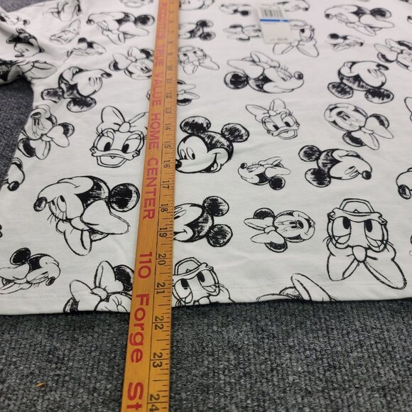Disney Mickey & Friends Graphic Tee XL White Black Hybrid Apparel - Picture 7 of 8